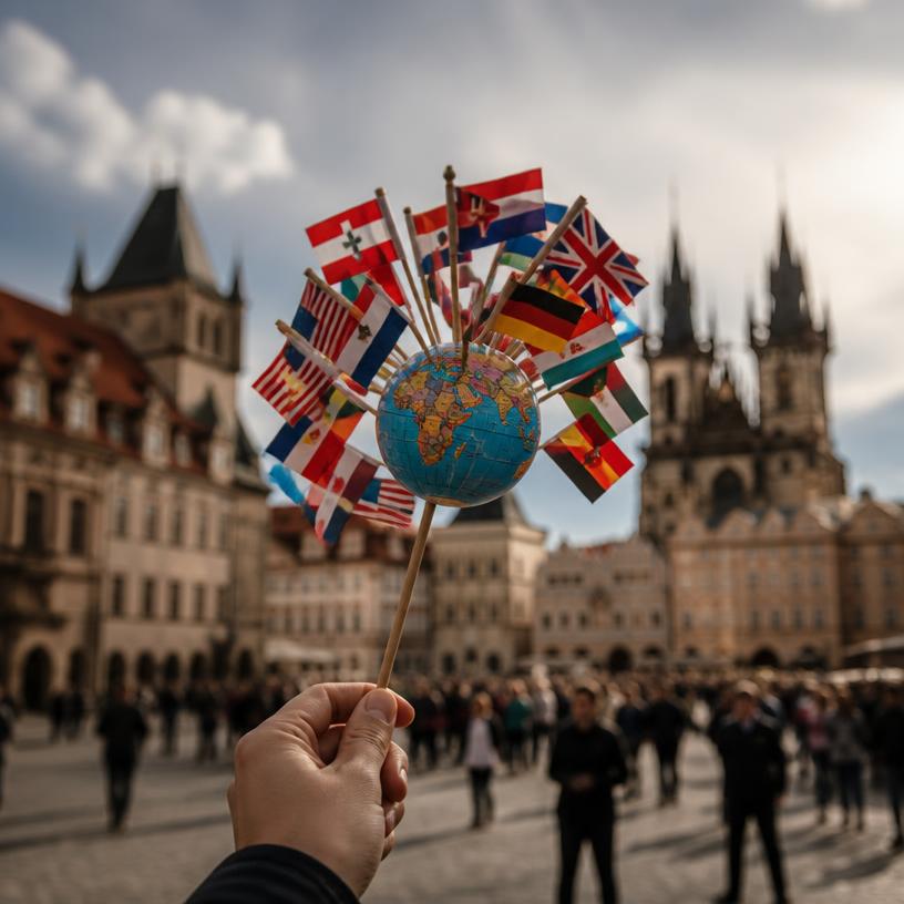 Vlajky světa v rukou